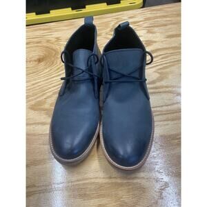 Reserved Footwear Chukka Boots Size 9 Black Leather Lace Up Round Toe Casual S60